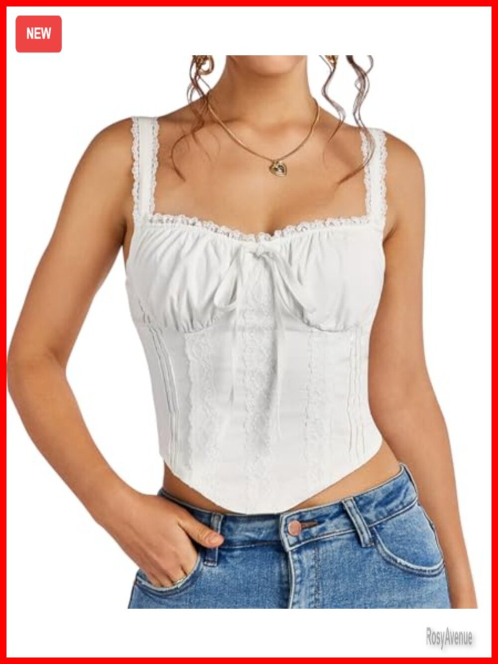 Lace Corset Top Y2K Bustier Sleeveless Backless Tank